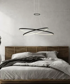 Flash Sale Sklep Kaja Geometryczna lampa wisząca LED LP-940/2P 4BK HALIFAX | Kaja