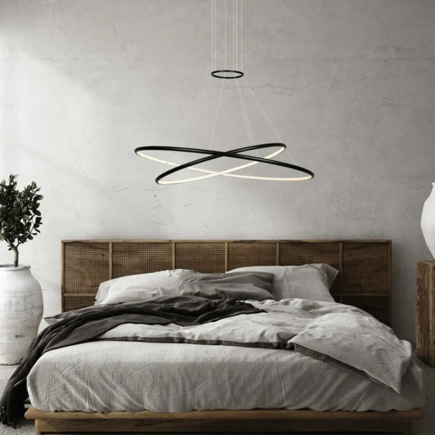 Flash Sale Sklep Kaja Geometryczna lampa wisząca LED LP-940/2P 4BK HALIFAX | Kaja