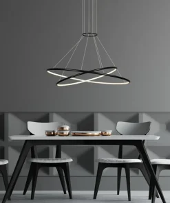 Flash Sale Sklep Kaja Geometryczna lampa wisząca LED LP-940/2P 4BK HALIFAX | Kaja