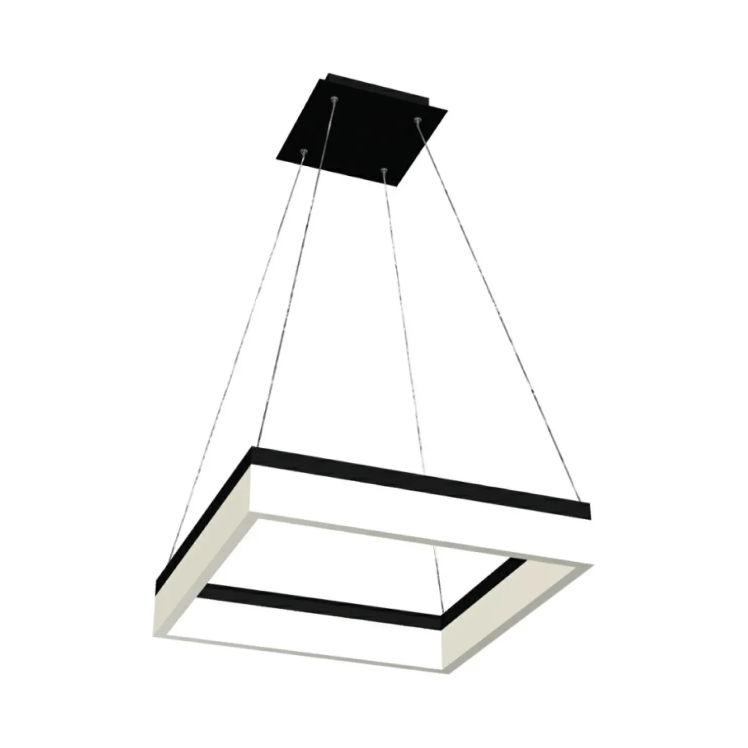 Sale Sklep Kaja Geometryczna lampa wisząca LED 41,5x41,5cm ML081 NERO | Kaja