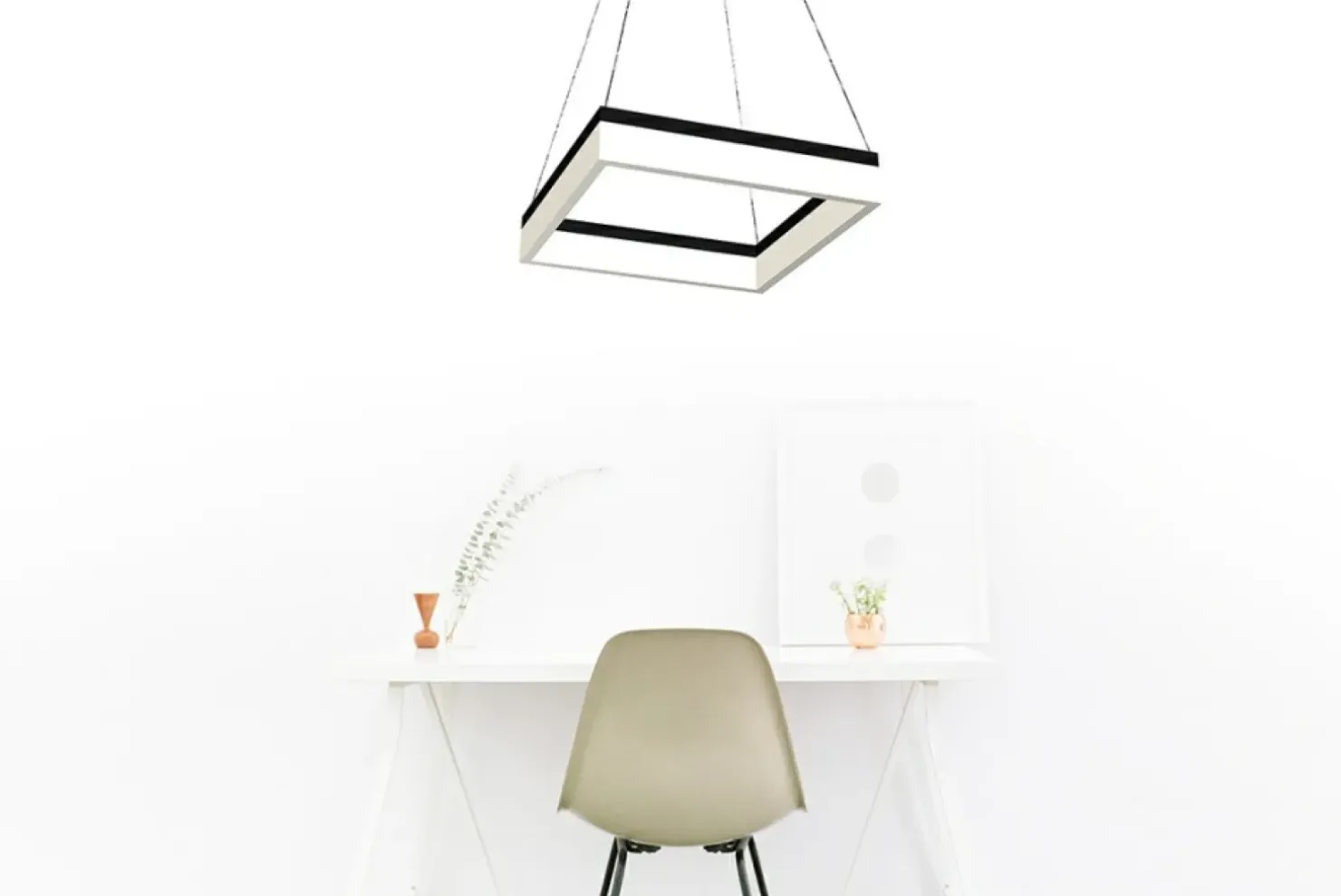 Sale Sklep Kaja Geometryczna lampa wisząca LED 41,5x41,5cm ML081 NERO | Kaja