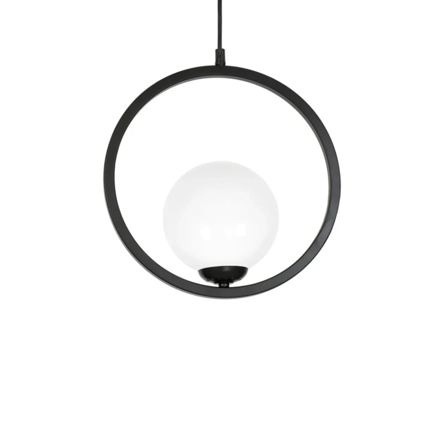 Clearance Sklep Kaja Geometryczna lampa wisząca z białym kloszem MLP5593 BOSTON | Kaja