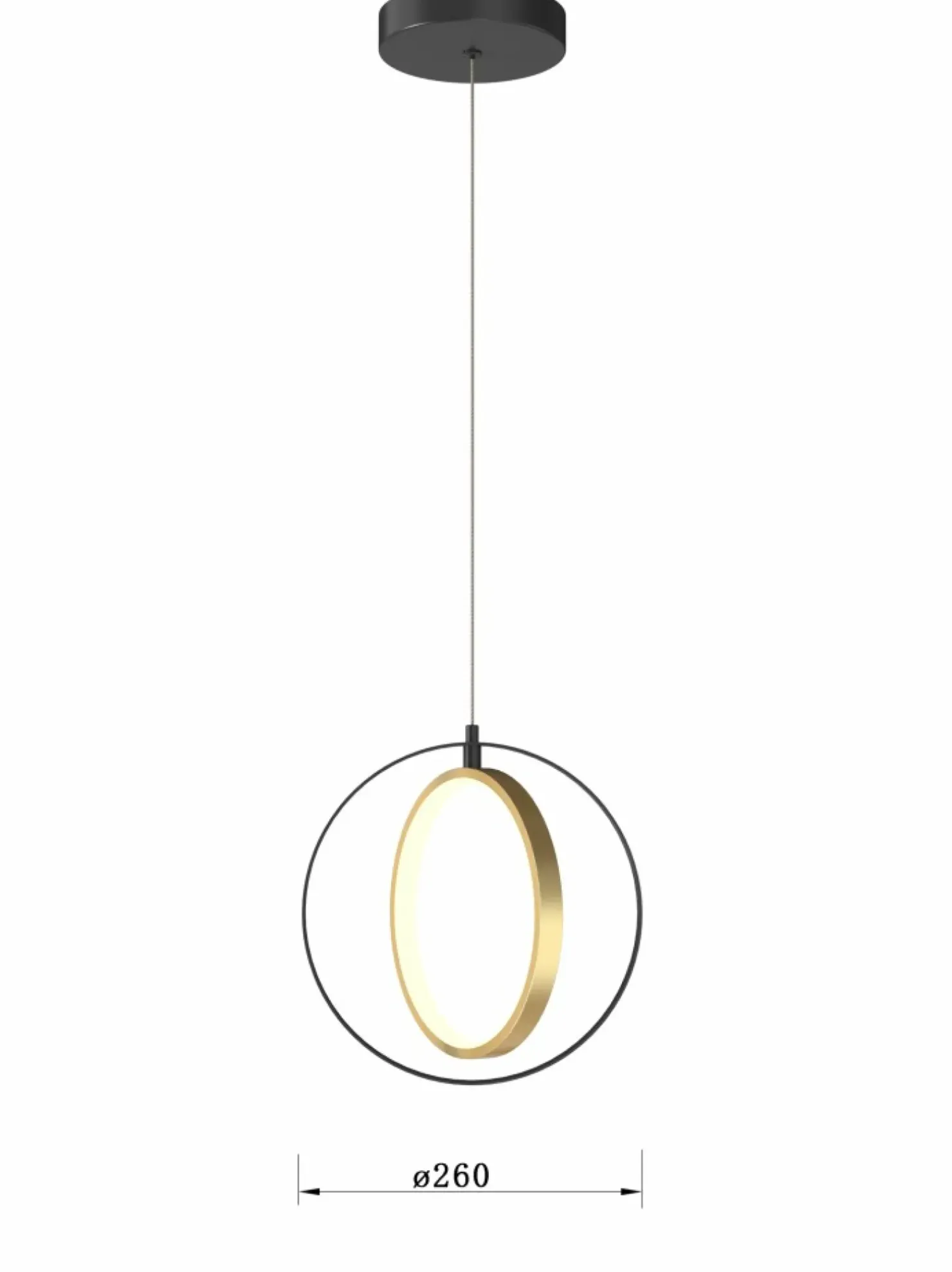New Sklep Kaja Geometryczna lampa wisząca LED do sypialni WF 6134-0110 VALLA | Kaja