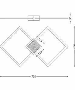 Geometryczna, ledowa lampa sufitowa RLX96474-1B HEX | Kaja Oświetlenie*Sklep Kaja Hot
