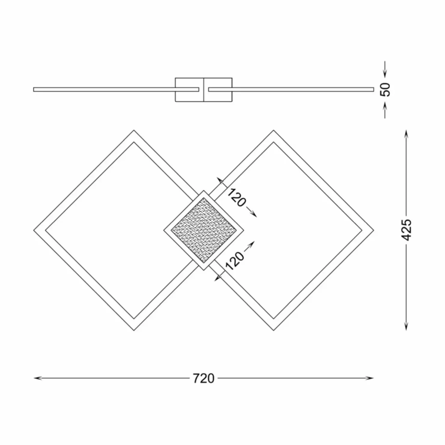 Geometryczna, ledowa lampa sufitowa RLX96474-1B HEX | Kaja Oświetlenie*Sklep Kaja Hot