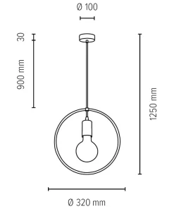 Flash Sale Sklep Kaja Geometryczna, okrągła lampa bez klosza 1650174 CARSTEN | Kaja