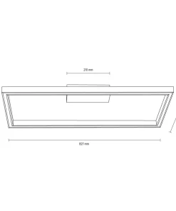 Geometryczny plafon LED wykonany z drewna 9141174 RAMME | Kaja*Sklep Kaja Cheap