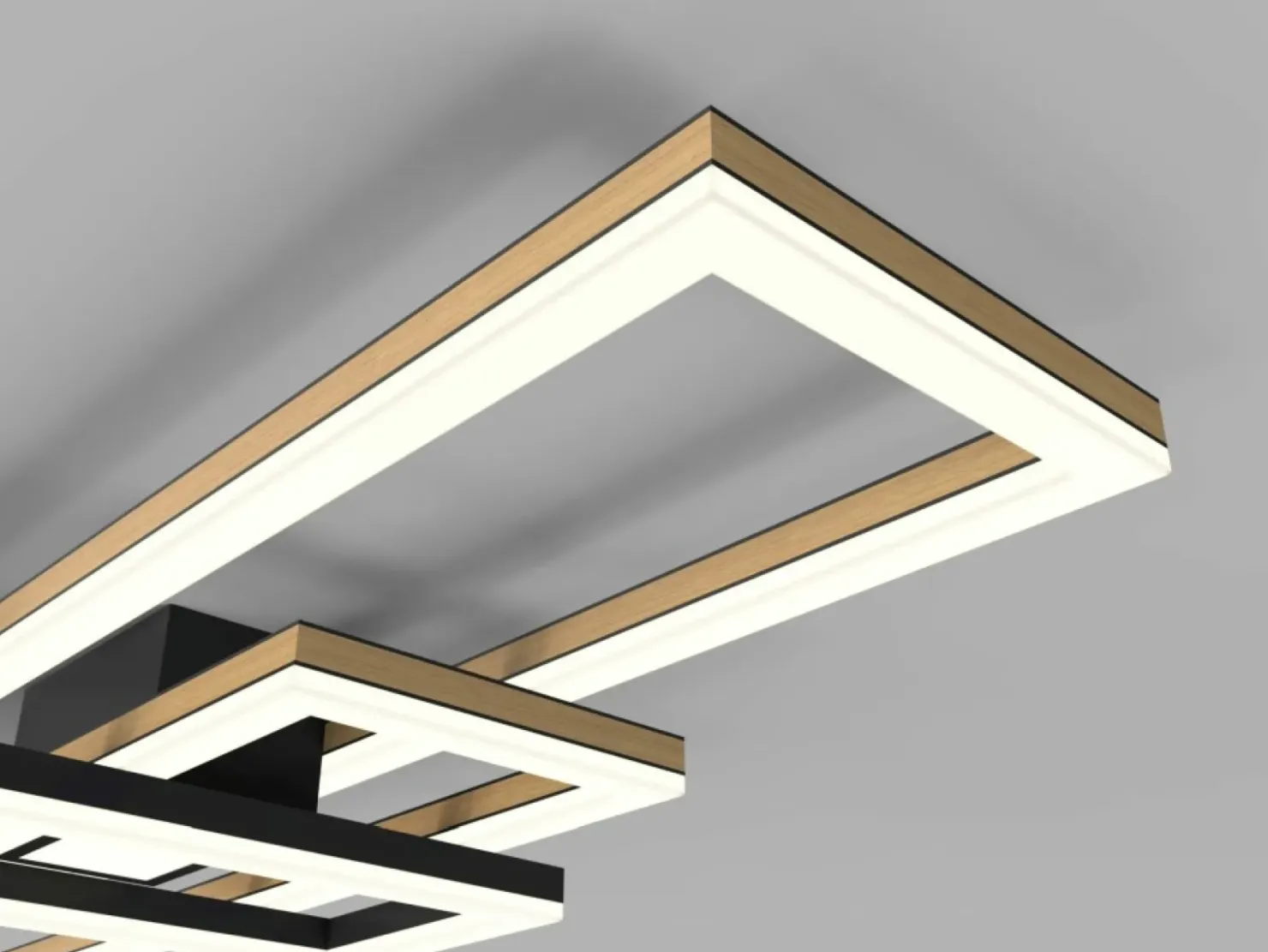 Geometryczny plafon LED w stylu rustykalnym WF 9022-306 MATERA | Kaja*Sklep Kaja New