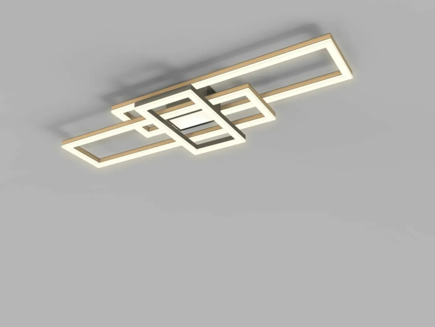 Geometryczny plafon LED w stylu rustykalnym WF 9022-306 MATERA | Kaja*Sklep Kaja New