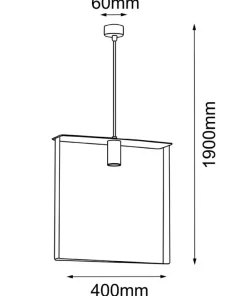 Shop Sklep Kaja Geometryczny zwis z tubą GU10 40x40cm ANT 5159 ORTIGA | Kaja
