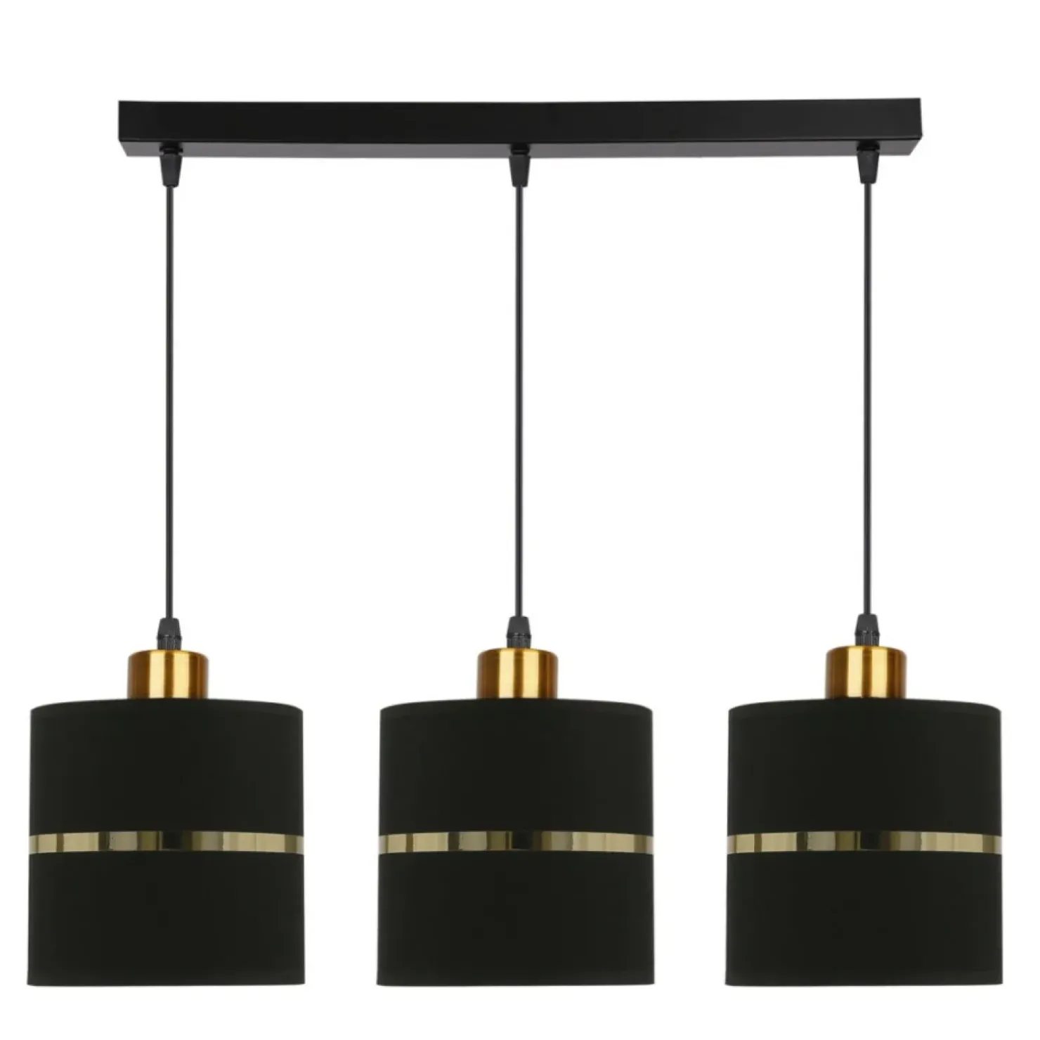 Sale Sklep Kaja Glamour lampa wisząca na listwie, czarno-złota 33-17451 z serii ASSAM
