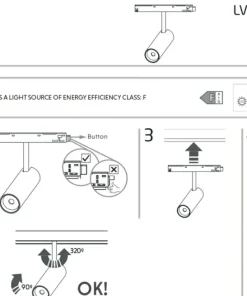 Głowica LED tuba do szyny magnetycznej 1F 10142 LVM SPOT LED | Kaja*Sklep Kaja Store