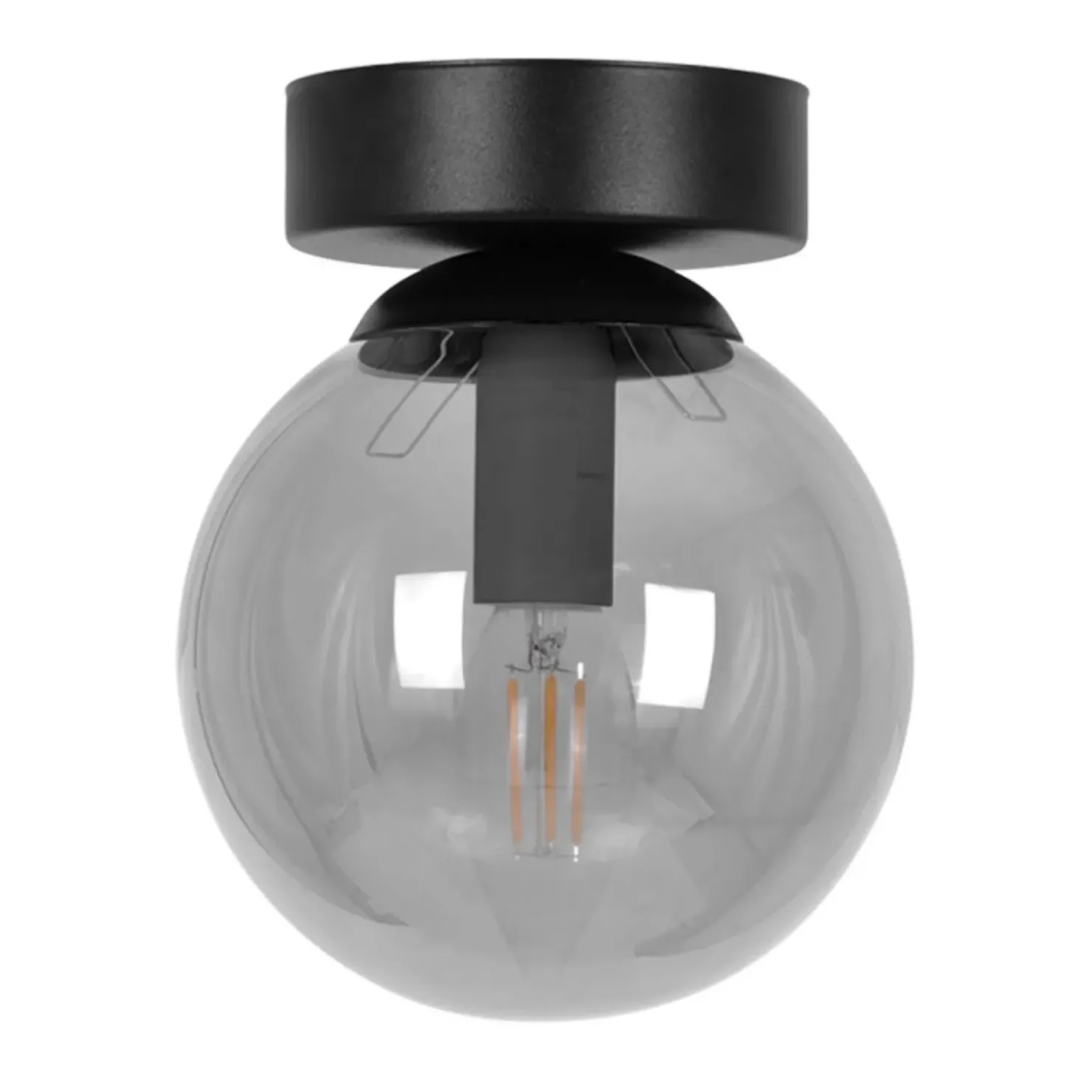 Grafitowa lampa sufitowa, klosz o średnicy 14cm K-5363 z serii MEGAN*Sklep Kaja Best