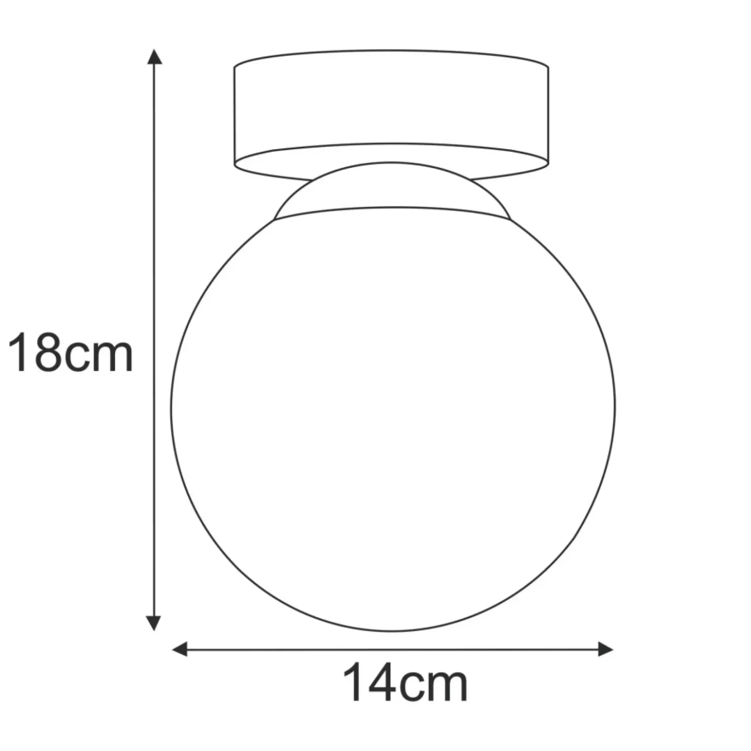 Grafitowa lampa sufitowa, klosz o średnicy 14cm K-5363 z serii MEGAN*Sklep Kaja Best