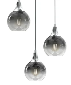 Clearance Sklep Kaja Grafitowa lampa wisząca ze szklanymi kloszami MLP8323 z serii MONTE | Kaja Oświe
