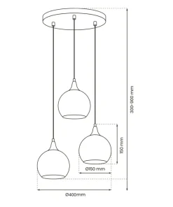 Clearance Sklep Kaja Grafitowa lampa wisząca ze szklanymi kloszami MLP8323 z serii MONTE | Kaja Oświe