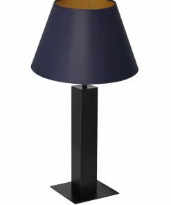 Granatowa lampa nocna, stylowy abażur LX 3615 z serii TABLE LAMPS*Sklep Kaja Cheap