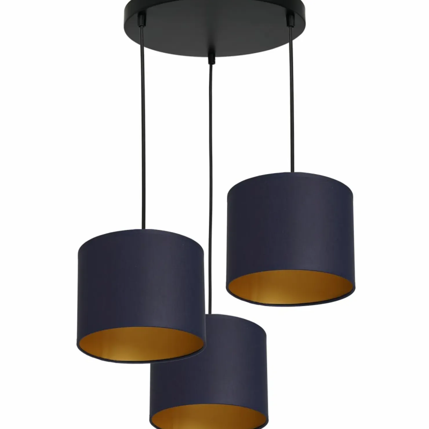 Cheap Sklep Kaja Granatowa lampa wisząca, trzy punkty świetlne LX 3570 z serii ARDEN