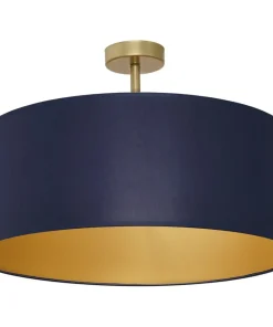 Shop Sklep Kaja Granatowo-złota lampa sufitowa, abażur MLP6457 z serii BEN | Kaja Oświetlenie