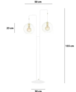 Gustowna lampa podłogowa na dwie żarówki 145/LP2 | Kaja Oświetlenie*Sklep Kaja Hot