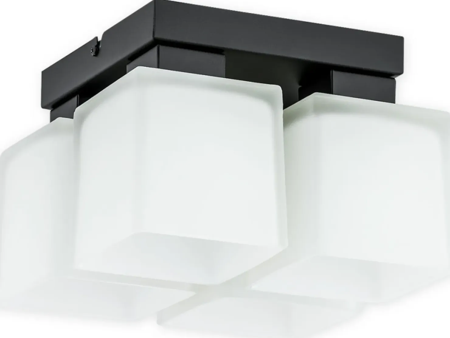 Gustowna lampa sufitowa z kloszami O2975 P4 CZA + BIA | Kaja*Sklep Kaja Online