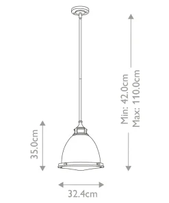 Gustowna lampa wisząca, na żarówkę E27 HK-AMELIA-P-M-HB z serii AMELIA*Sklep Kaja Best