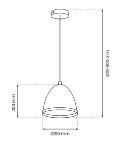 Online Sklep Kaja Gustowna lampa wisząca w stylu skandynawskim MLP8849 z serii STUDIO | Kaja Oświe