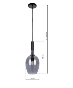 Best Sale Sklep Kaja Gustowna lampa wisząca z grafitowym kloszem ML8813 z serii LUGANO | Kaja Oświetl