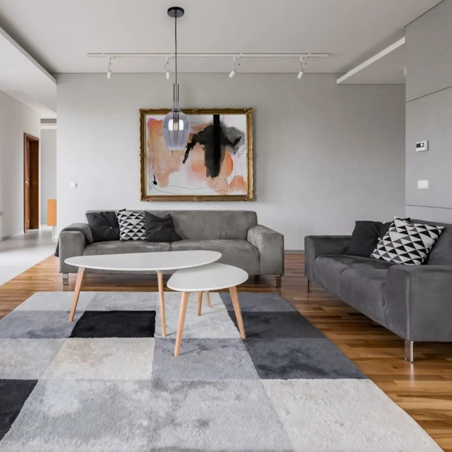 Best Sale Sklep Kaja Gustowna lampa wisząca z grafitowym kloszem ML8813 z serii LUGANO | Kaja Oświetl