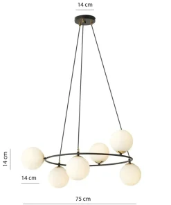 Best Sale Sklep Kaja Gustowna lampa wisząca ze złotymi podkloszami 1295/6 z serii AZURA