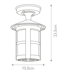 Gustowna lampa zewnętrzna, plafon BL21A-BLACK z serii HEREFORD*Sklep Kaja Cheap