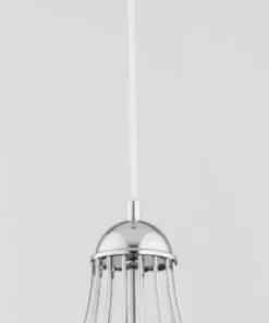 Cheap Sklep Kaja Gustowny chromowany zwis z drucianym kloszem AL 60644 | Kaja