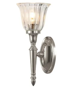 Gustowny kinkiet w kolorze niklu BATH-DRYDEN1-PN z serii DRYDEN*Sklep Kaja Cheap