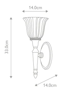 Gustowny kinkiet w kolorze niklu BATH-DRYDEN1-PN z serii DRYDEN*Sklep Kaja Cheap