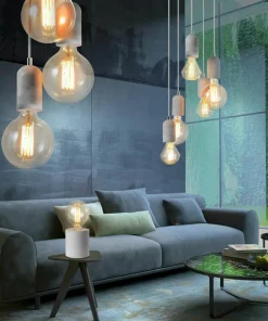 Discount Sklep Kaja Industrialna, betonowa lampa wisząca do salonu AZ2386 VOLTA | Kaja szary