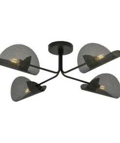 Outlet Sklep Kaja Industrialna, czarna lampa sufitowa 1171/4 GOMEZ | Kaja Oświetlenie