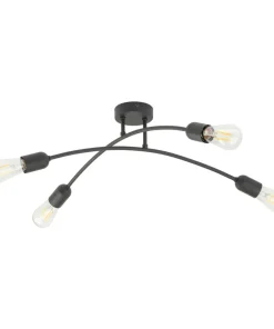 Store Sklep Kaja Industrialna, czarna lampa sufitowa do sypialni TK 4687 z serii HELIX czarny