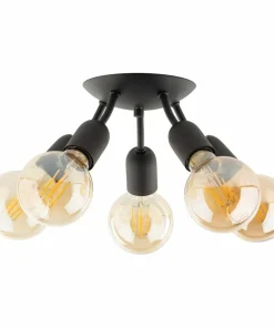 Industrialna, czarna lampa sufitowa bez kloszy TK 4830 z serii RUBIO*Sklep Kaja Discount