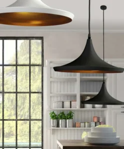 Store Sklep Kaja Industrialna czarno-złota lampa wisząca do kuchni AZ1407 CHINK | Kaja