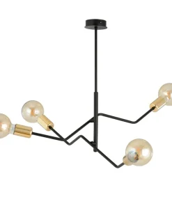 Sale Sklep Kaja Industrialna lampa sufitowa ze złotymi oprawkami 1125/4 BOLT | Kaja czarny