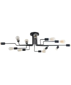 Sale Sklep Kaja Industrialna lampa sufitowa T532CL-12B GILBERT | Kaja Oświetlenie czarny