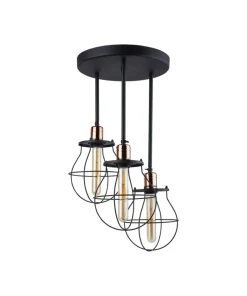 Best Sale Sklep Kaja Industrialna lampa wisząca na okrągłej podstawie 9740 | Kaja czarny