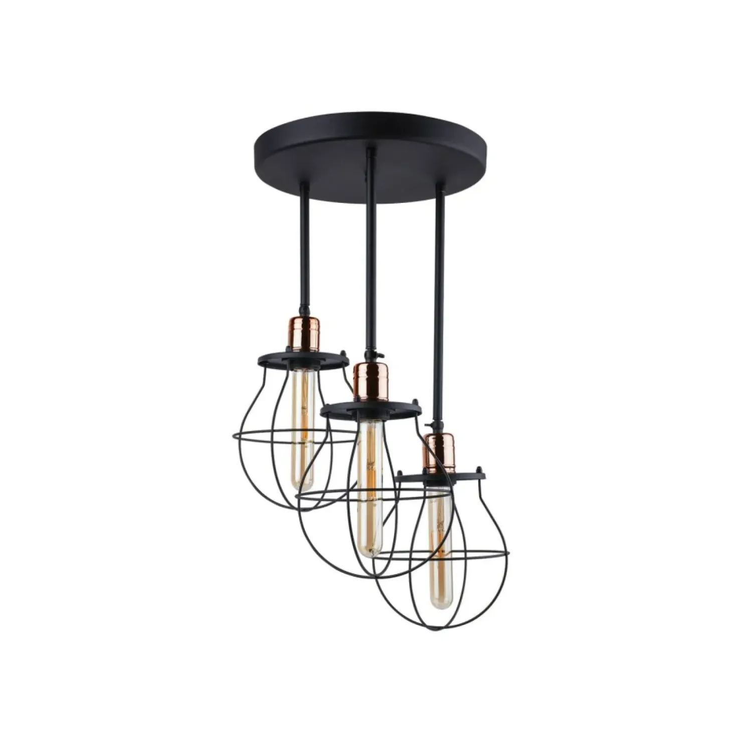Best Sale Sklep Kaja Industrialna lampa wisząca na okrągłej podstawie 9740 | Kaja czarny