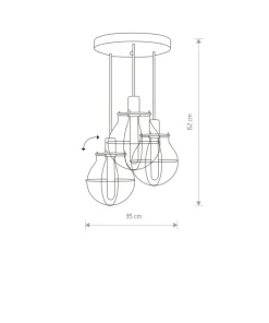 Best Sale Sklep Kaja Industrialna lampa wisząca na okrągłej podstawie 9740 | Kaja czarny