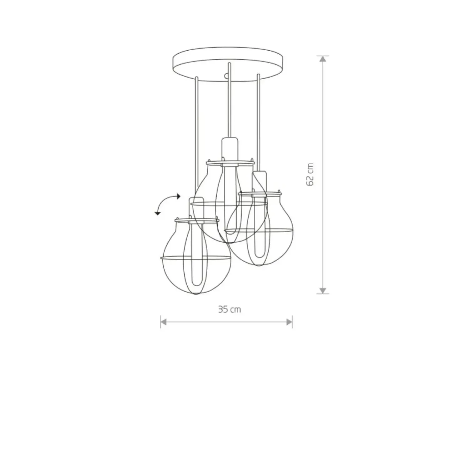 Best Sale Sklep Kaja Industrialna lampa wisząca na okrągłej podstawie 9740 | Kaja czarny