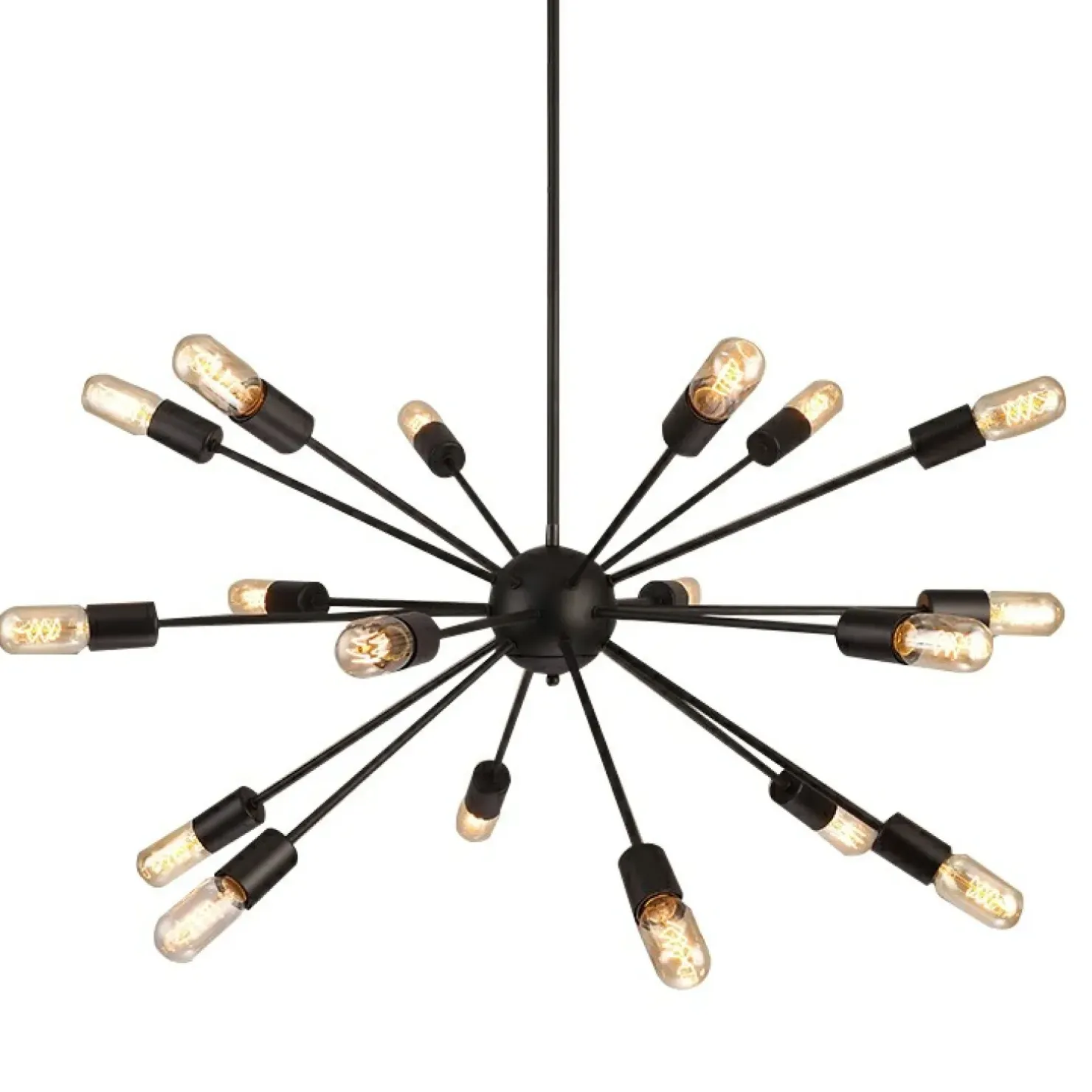Store Sklep Kaja Industrialna lampa wisząca na 18 żarówek E27 AZ1657 ORBIT | Kaja czarny