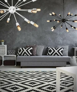 Store Sklep Kaja Industrialna lampa wisząca na 18 żarówek E27 AZ1657 ORBIT | Kaja czarny