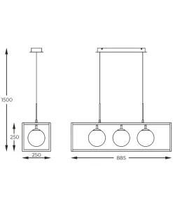 Best Sale Sklep Kaja Industrialna lampa wisząca nad wyspę MD3115-3-3BT PIRO | Kaja