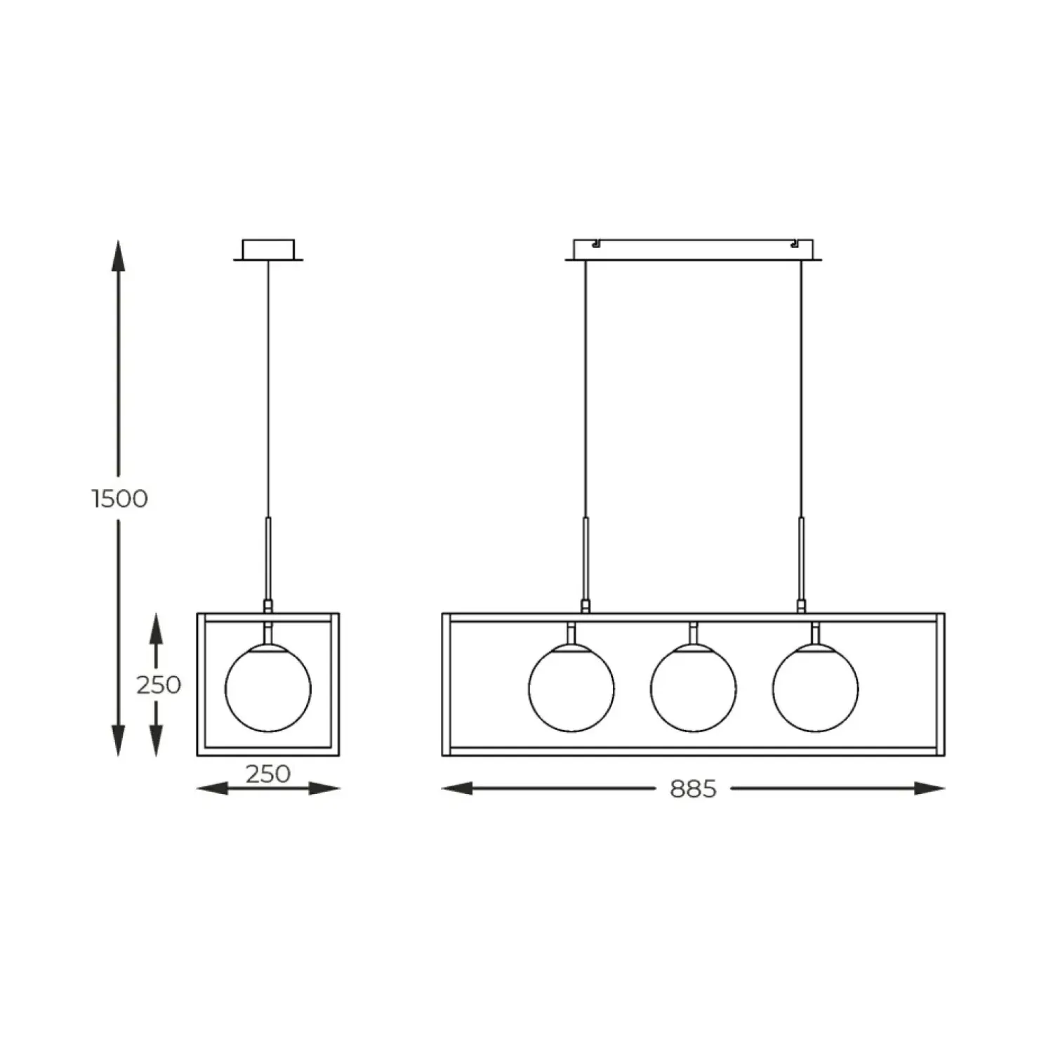 Best Sale Sklep Kaja Industrialna lampa wisząca nad wyspę MD3115-3-3BT PIRO | Kaja