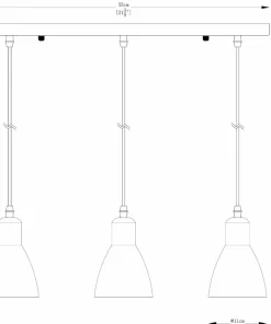 Shop Sklep Kaja Industrialna lampa z trzema zwisami, nad stół ZM A8102-3A z serii MORA
